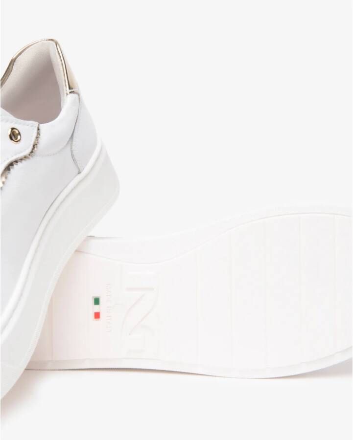 Nerogiardini Witte Sneakers met Accessoires