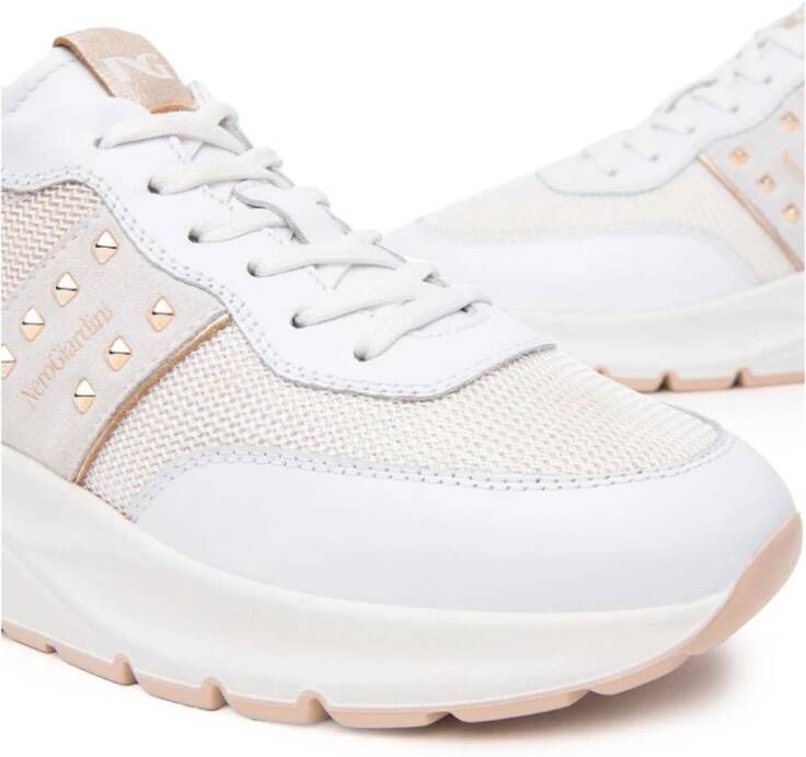 Nerogiardini Witte Sneakers met Uitneembare Binnenzool
