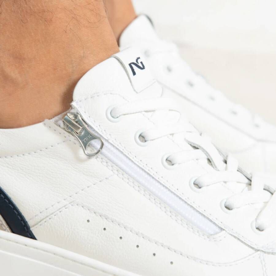 Nerogiardini Witte Sneakers Stijlvol Ontwerp Italië Gemaakt Multicolor Heren