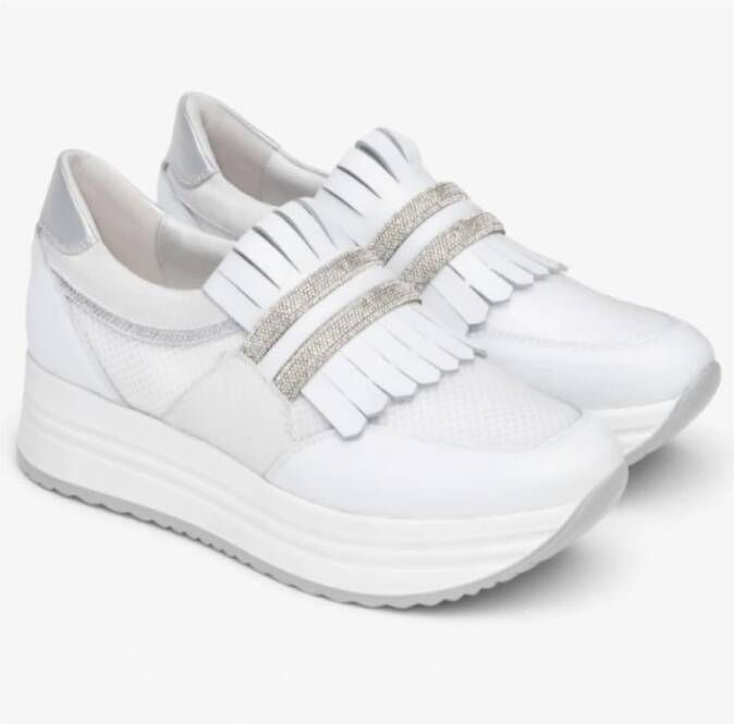 Nerogiardini Witte Sneakers voor Vrouwen Multicolor Dames