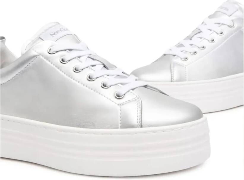 Nerogiardini Zilveren Ster Mode Sneakers