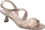 Nerogiardini Gouden gelamineerde sandalen met uitlopende hak - Thumbnail 5