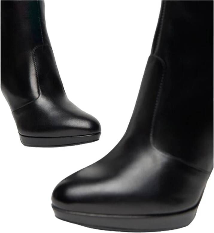 Nerogiardini Zwarte Casual Leren Dameslaars Black Dames