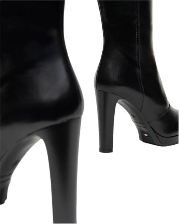 Nerogiardini Zwarte Casual Leren Dameslaars Black Dames