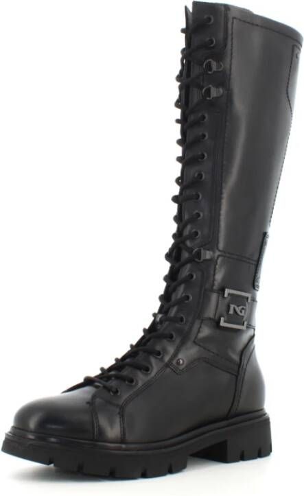 Nerogiardini Zwarte Dames Enkellaarzen Black Dames
