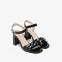 Nerogiardini Zwarte lak sandaal met ketting Black Dames - Thumbnail 2