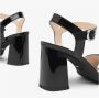Nerogiardini Zwarte lak sandaal met ketting Black Dames - Thumbnail 4