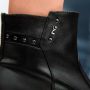 Nerogiardini Zwarte leren blokhak schoenen Black Dames - Thumbnail 7