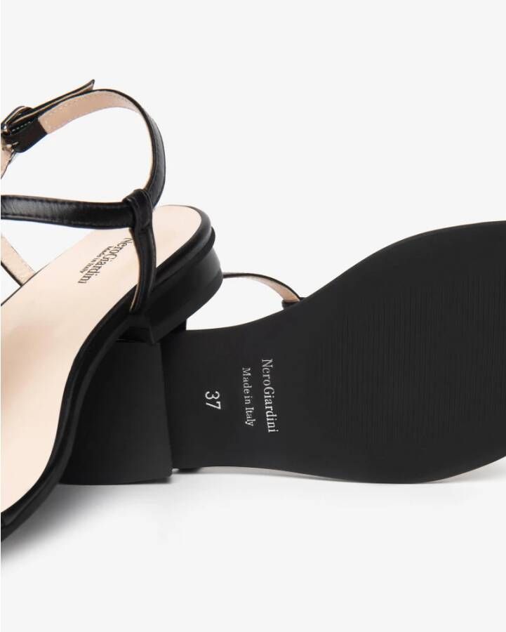 Nerogiardini Zwarte Pailletten Slippers Sandalen