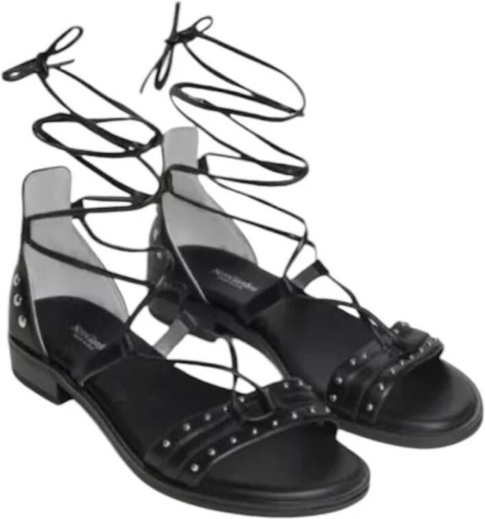 Nerogiardini Zwarte platte sandalen E218670D