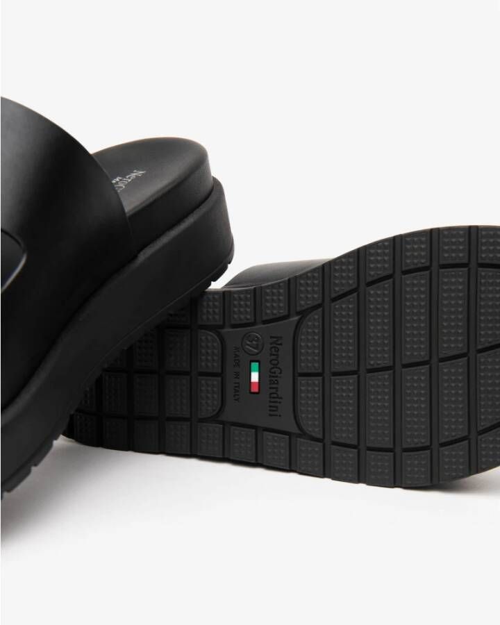 Nerogiardini Zwarte Sandalen met 2 Banden