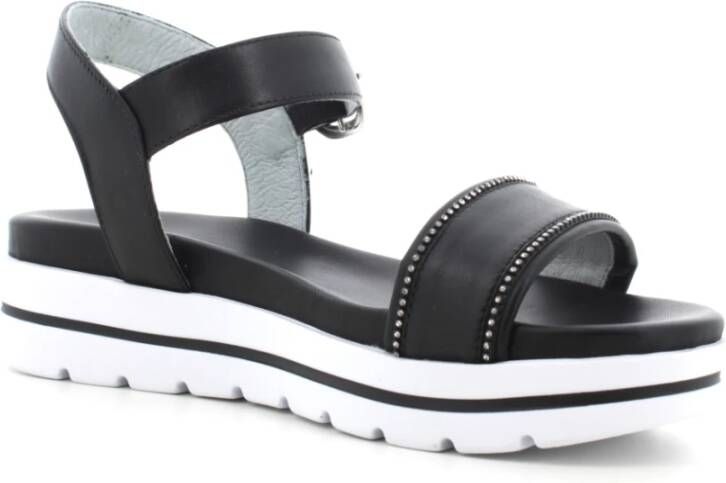 Nerogiardini Zwarte Sandalen voor Vrouwen Black Dames