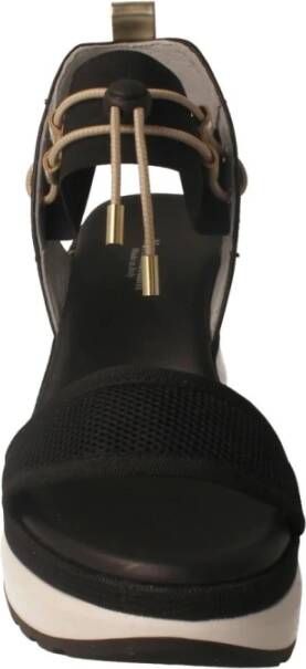 Nerogiardini Zwarte sleehak sandaal Black Dames