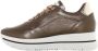 Nerogiardini Bruine Leren Sneakers met Ritssluiting Brown Dames - Thumbnail 6