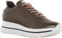 Nerogiardini Bruine Leren Sneakers met Ritssluiting Brown Dames - Thumbnail 7