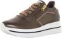 Nerogiardini Bruine Leren Sneakers met Ritssluiting Brown Dames - Thumbnail 9