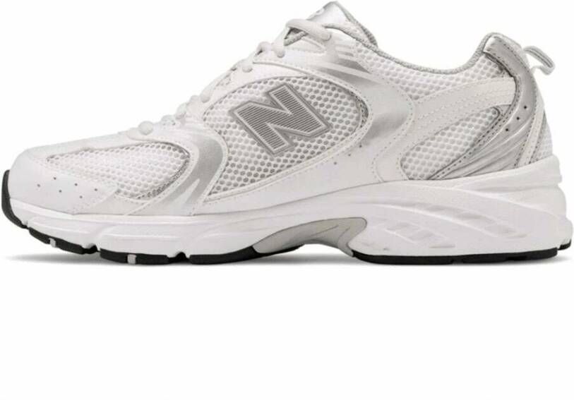 New Balance Witte lage sneakers met reflecterende details White Dames