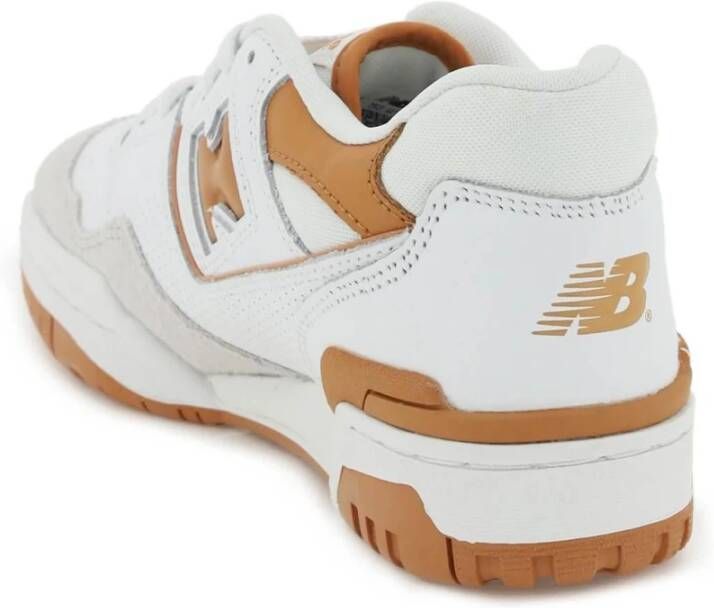 New Balance 550 Faux Leren Sneakers met Perforaties White Dames