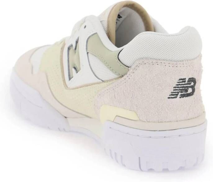 New Balance 550 Faux Leren Sneakers met Perforaties White Dames