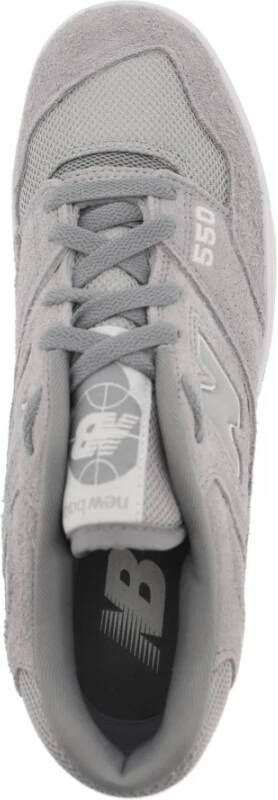 New Balance 550 Leren Sneakers met Perforaties Gray Heren