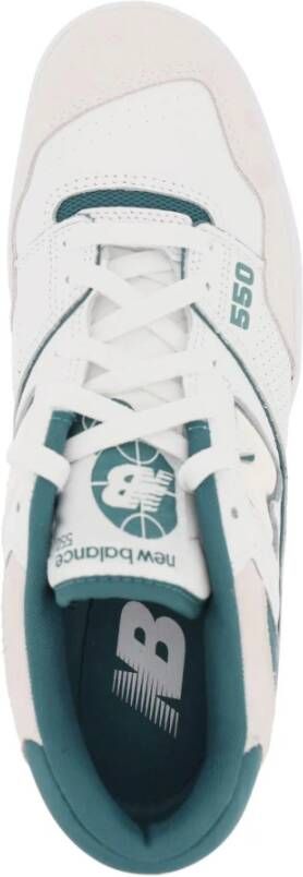 New Balance Vintage Teal Basketbal-geïnspireerde Leren Sneakers White Heren - Foto 12