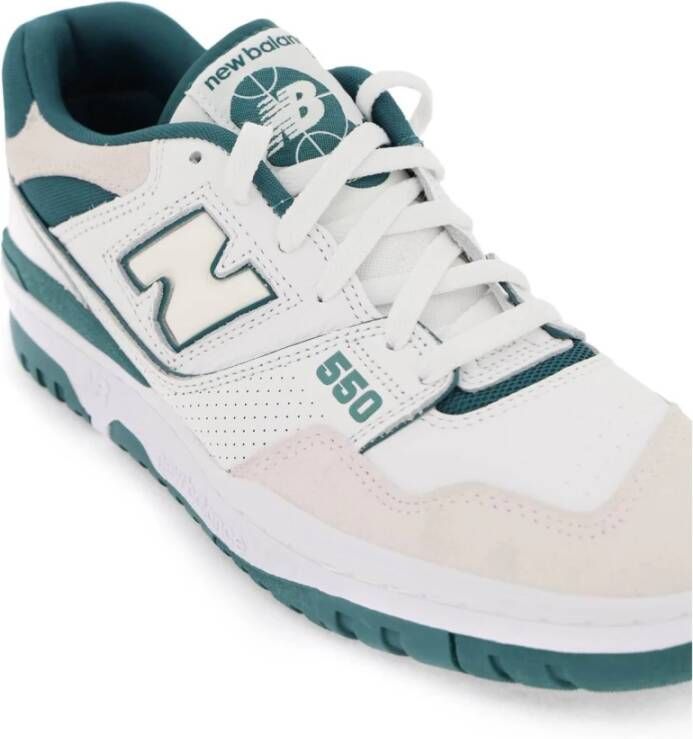 New Balance Vintage Teal Basketbal-geïnspireerde Leren Sneakers White Heren - Foto 13