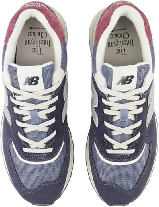 New Balance 574Lgfn Sneakers Marineblauw met Grijs en Granaatappel Details Meerkleurig Heren
