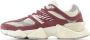 New Balance 9060 VNA Sneakers Gewassen Bordeaux Rots Grijs Rood Heren - Thumbnail 2