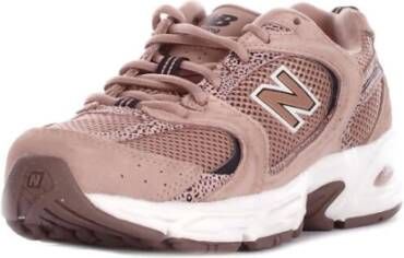 New Balance Beige Sneakers Leer Rubber Canvas