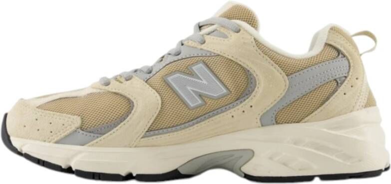 New Balance Beige Suede-Mesh Lifestyle Sneakers Beige Dames