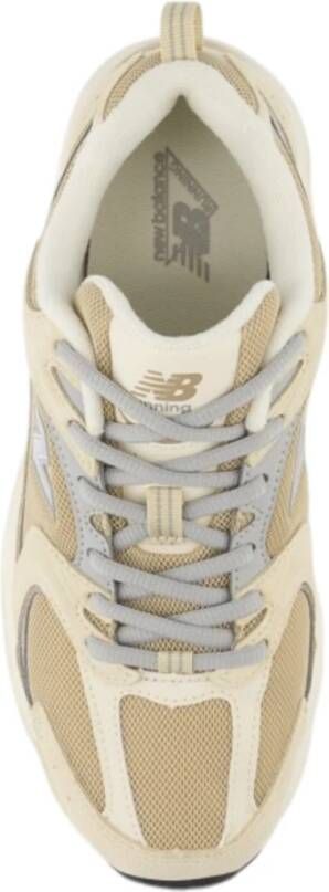 New Balance Beige Suede-Mesh Lifestyle Sneakers Beige Dames