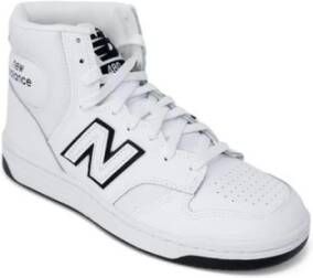 New Balance Geperforeerde Leren High Top Sneakers White Dames
