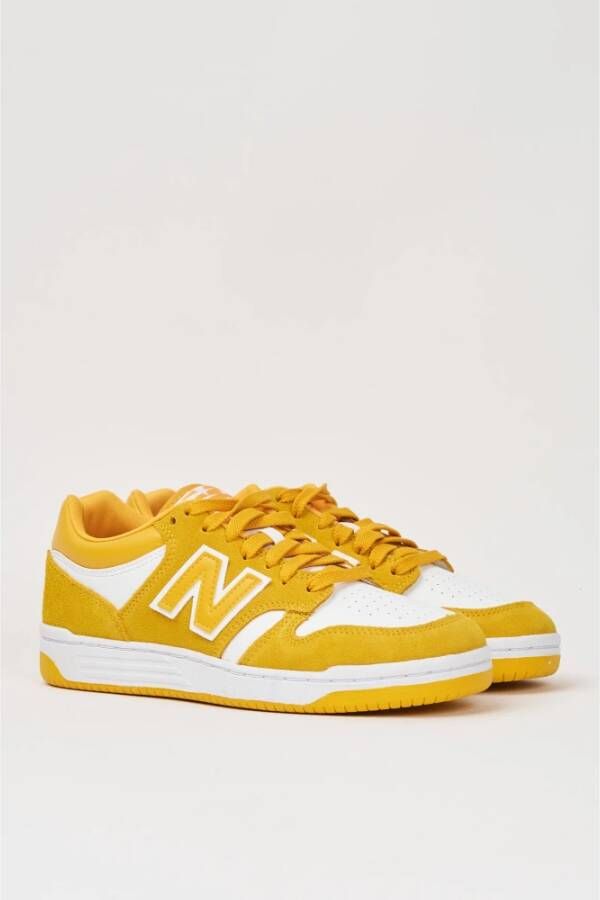 New Balance Gouden Platte Sneakers 480 Geel Heren