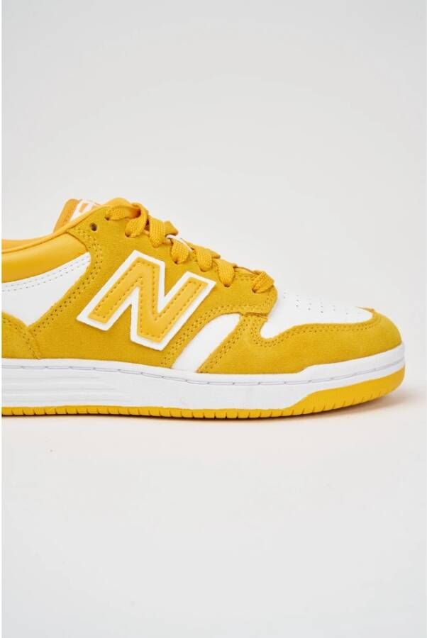 New Balance Gouden Platte Sneakers 480 Geel Heren