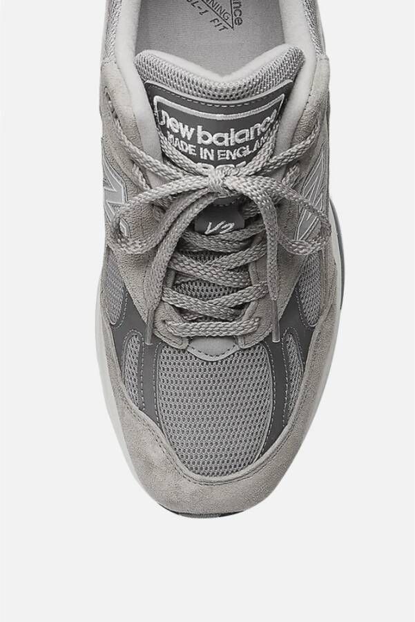 New Balance Grijze Mesh Lage Sneakers Reflecterende Details Gray Dames