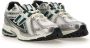 New Balance Metallic Leren Sneakers met Contrasterend Logo Gray Heren - Thumbnail 4