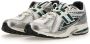New Balance Metallic Leren Sneakers met Contrasterend Logo Gray Heren - Thumbnail 6