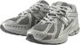 New Balance Grijze Sneakers Logo Stof Suède Rubber Gray Heren - Thumbnail 18