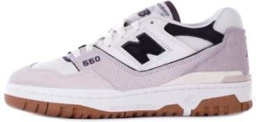 New Balance Grijze Suède Logo Sneakers Rubberen Zool Multicolor Dames