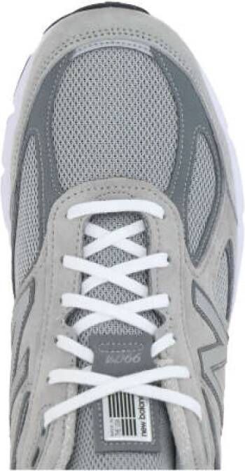 New Balance Grijze Suède Mesh Lage Sneakers Gray Heren