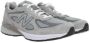 New Balance Grijze Suède Mesh Lage Sneakers Gray Heren - Thumbnail 4