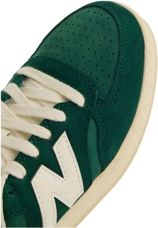 New Balance Groene Leren Sneaker Paneel Ontwerp Green Heren