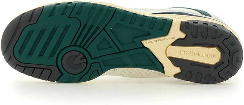 New Balance Heren Leren Sneakers met Groene Details Multicolor Heren