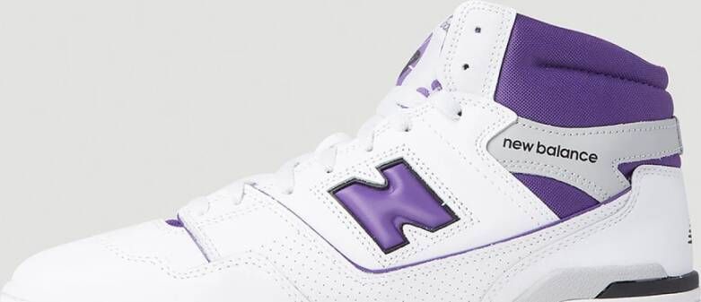 New Balance Hoge Top Leren Sneakers Purple Heren