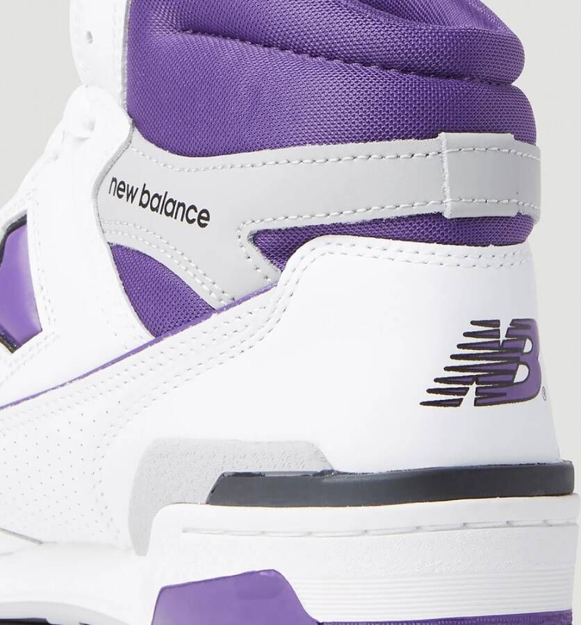 New Balance Hoge Top Leren Sneakers Purple Heren