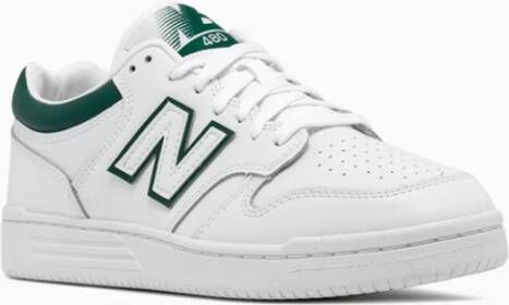 New Balance Klassieke Basketbalstijl Leren Sneakers White Heren