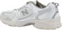 New Balance Witte Beige Sneakers Veters Rubberen Zool White Dames - Thumbnail 8