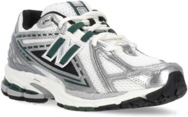 New Balance Metallic Leren Sneakers met Contrasterend Logo Gray Heren