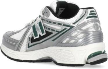 New Balance Metallic Leren Sneakers met Contrasterend Logo Gray Heren
