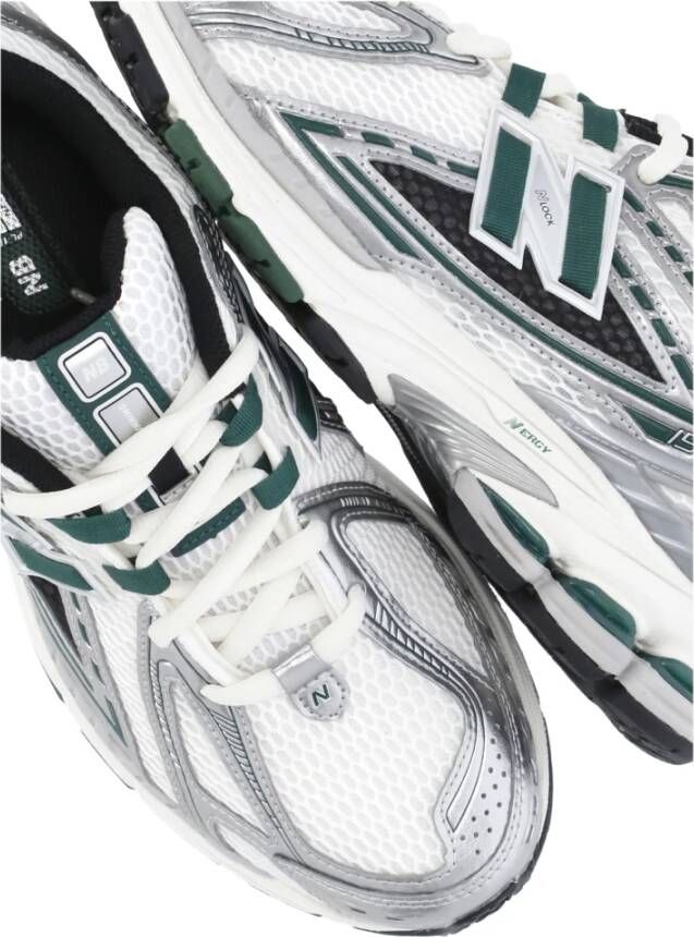 New Balance Metallic Leren Sneakers met Contrasterend Logo Gray Heren